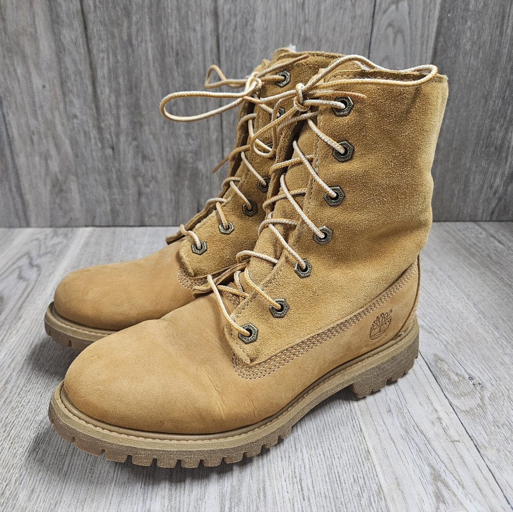 Timberland Women's Authentics Teddy Fleece Waterproof Fold-Down Boot Size 6.5